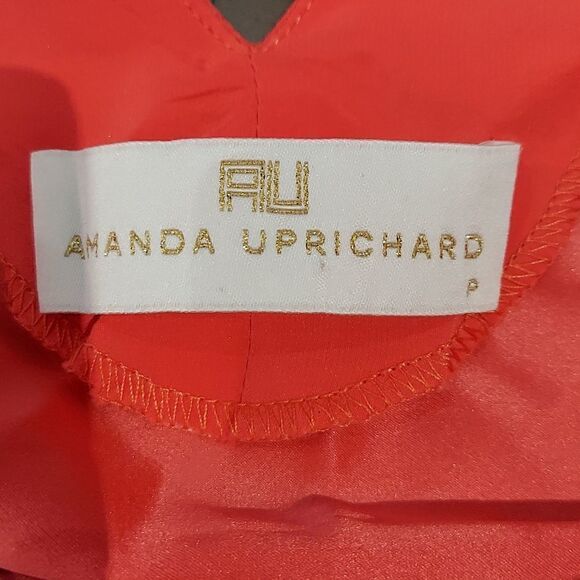 Amanda Uprichard Neon Orange Silk Slip Dress Gown Sz S - Picture 8 of 12
